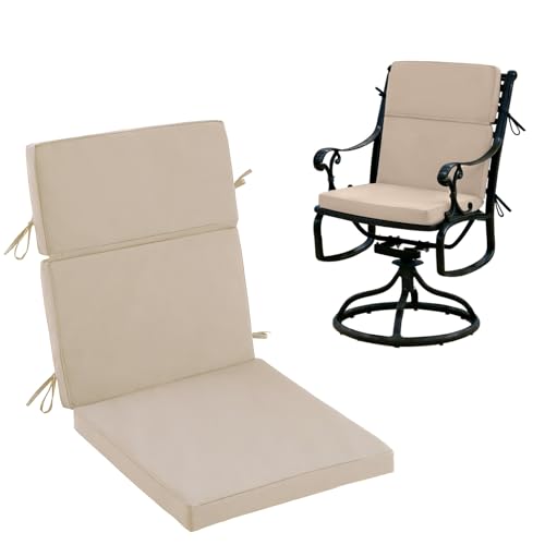 Outdoor Furniture No Cushions - Beige 21x20 Inch High Back Outdoor