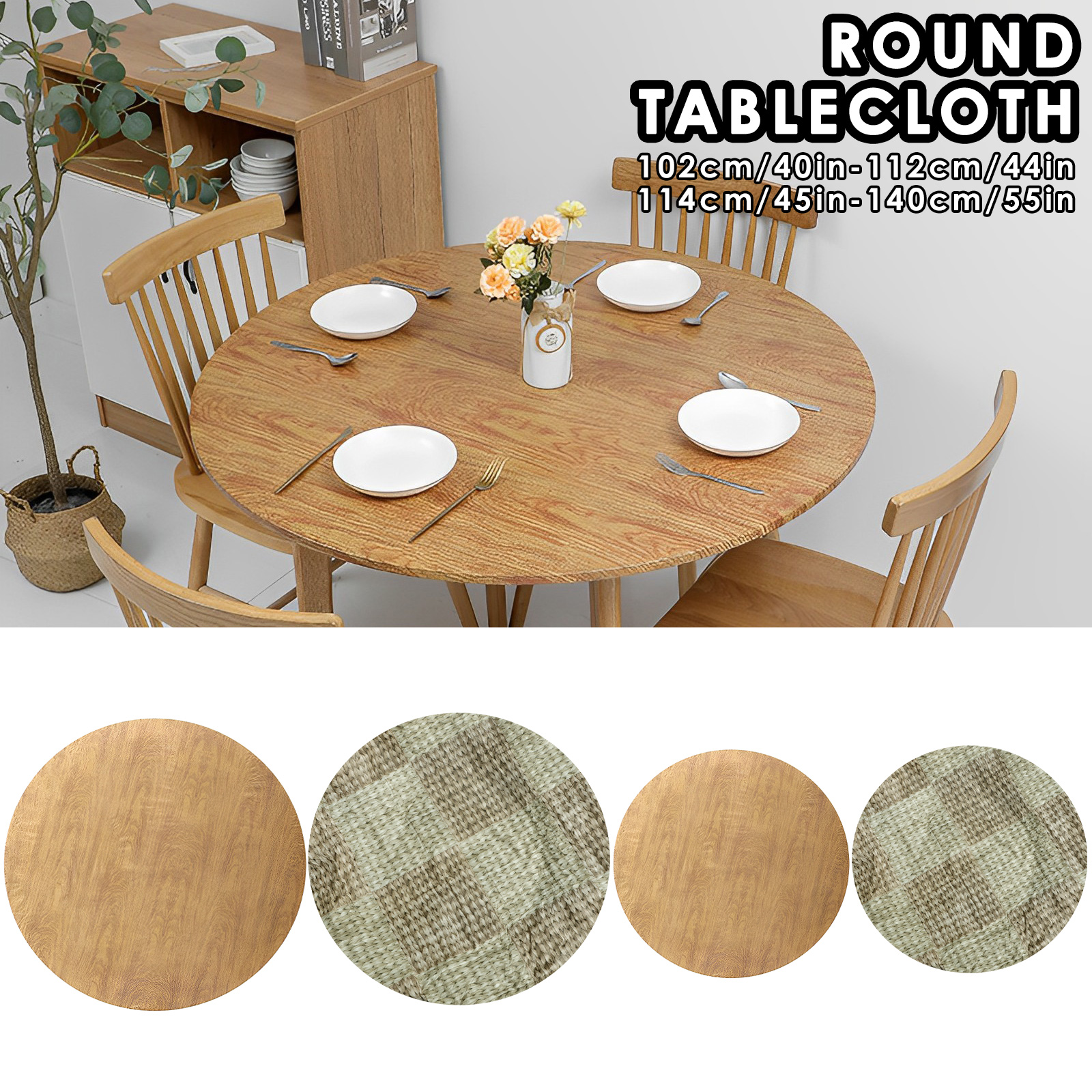 Outdoor Furniture Oil - Round Table Cloth Waterproof oil-proof Farmhouse