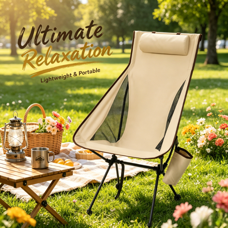 Outdoor Furniture Pads - Lightweight Folding Camping Chair, Aluminum Alloy