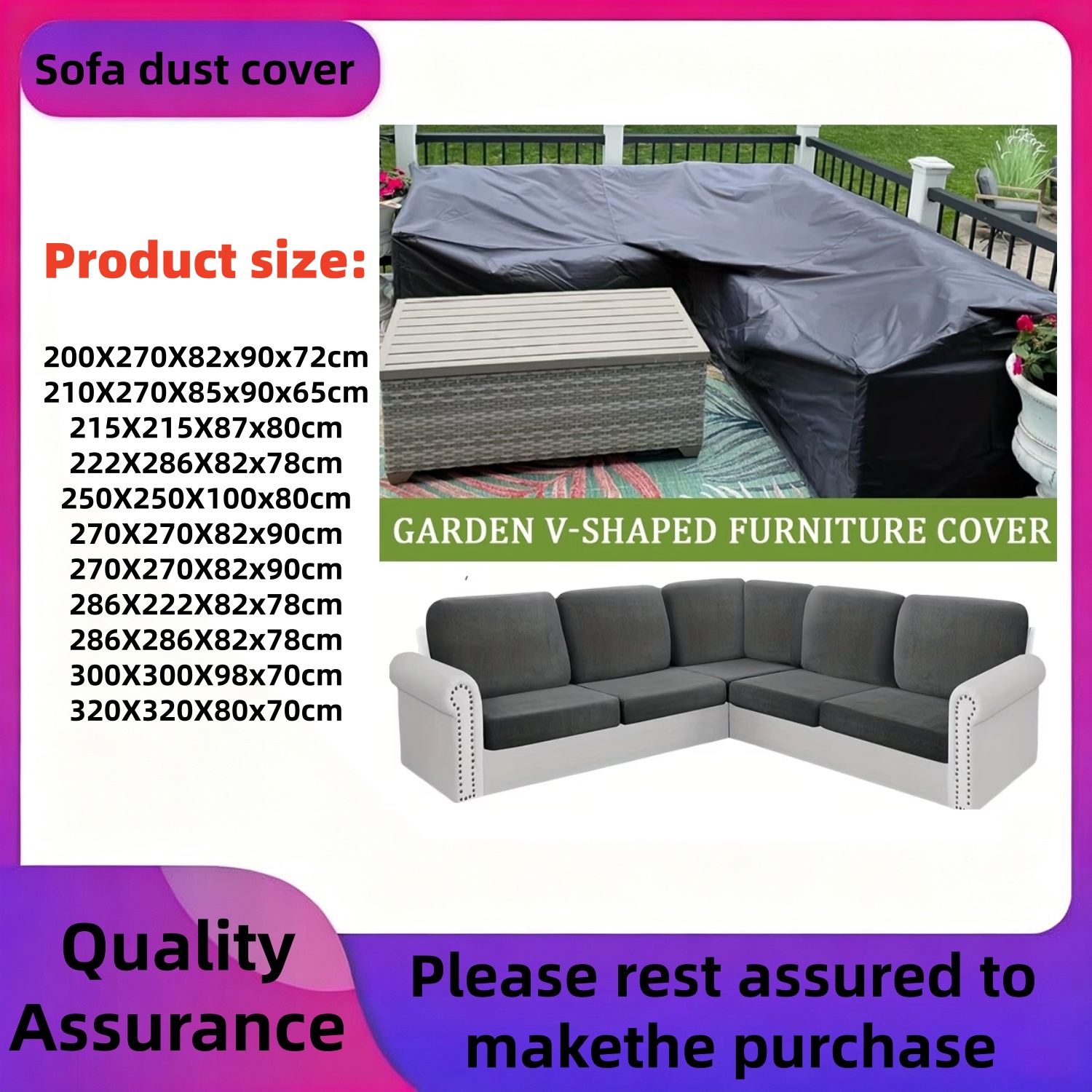 Outdoor Furniture Paint - eavy-Duty Outdoor V-Shaped Furniture Cover -