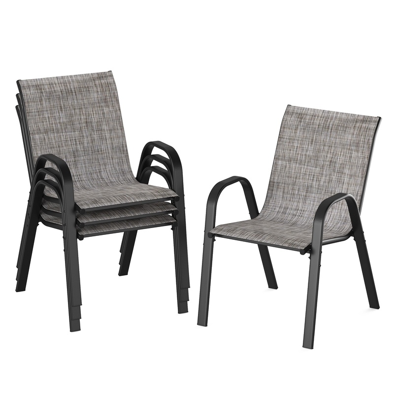 Outdoor Furniture Dining Set - Stackable Outdoor Dining Chairs Set of