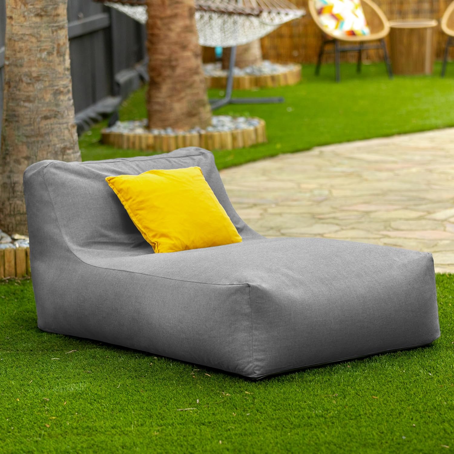 Outdoor Furniture No Cushions - Outdoor Giant Chaise Lounger Cushioned All-Weather