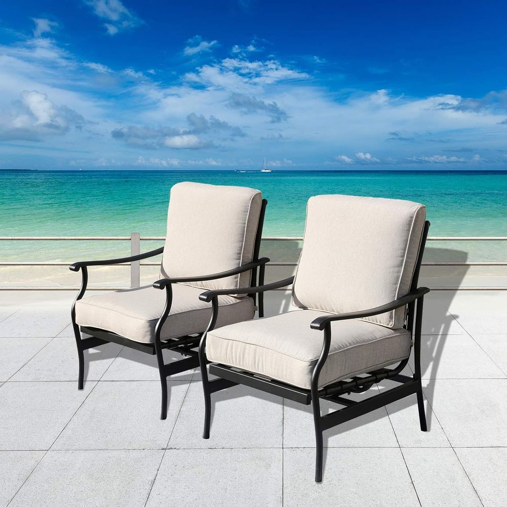 Outdoor Furniture Dining Set - Outdoor Patio Bistro Armrest Chairs with