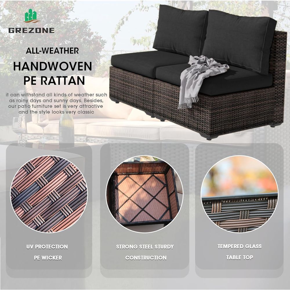 13-Piece Outdoor Sectional Pat - đánh giá và giá Outdoor Furniture With Fire Pit Table
