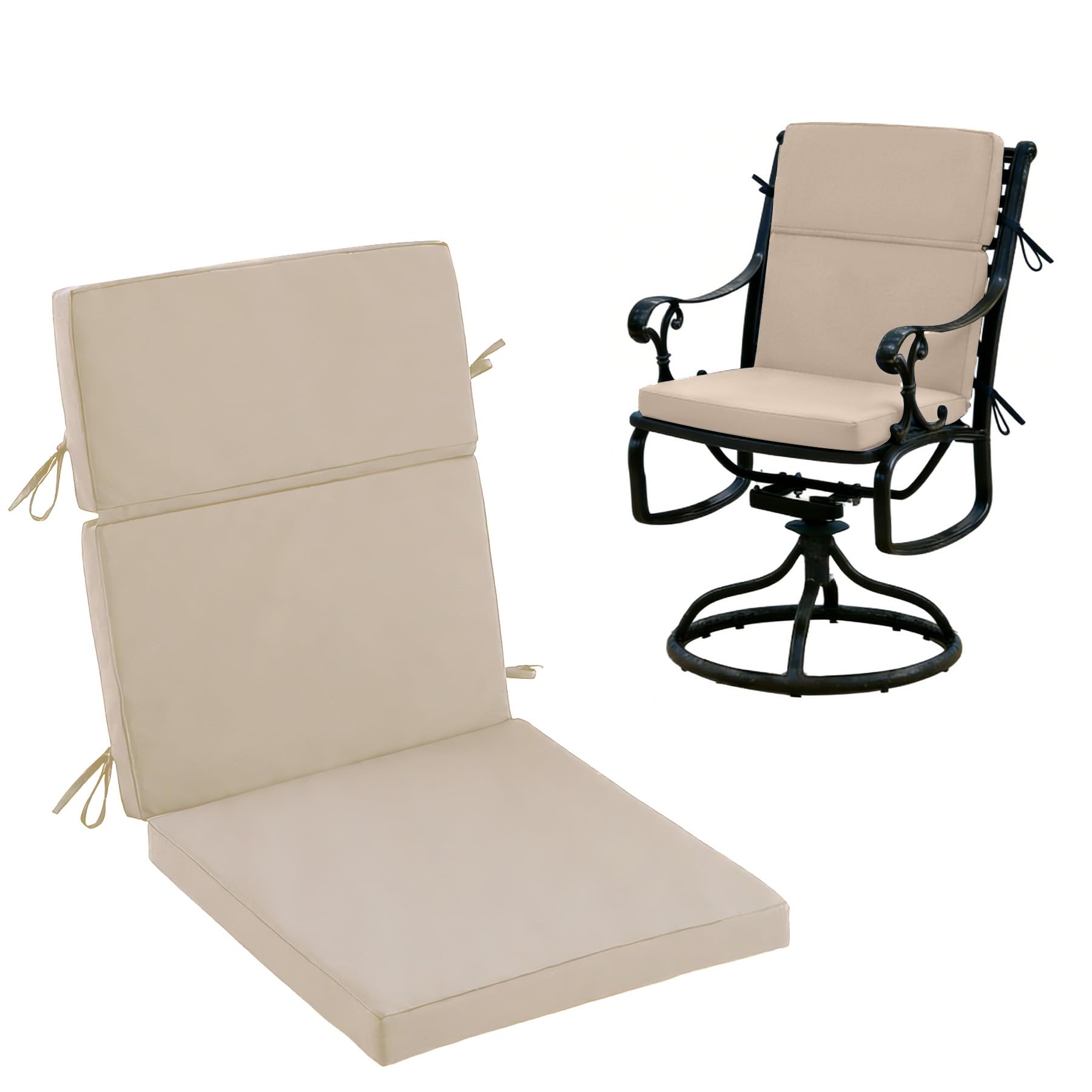 Beige 21x20 Inch High Back Out - đánh giá và giá Outdoor Furniture No Cushions