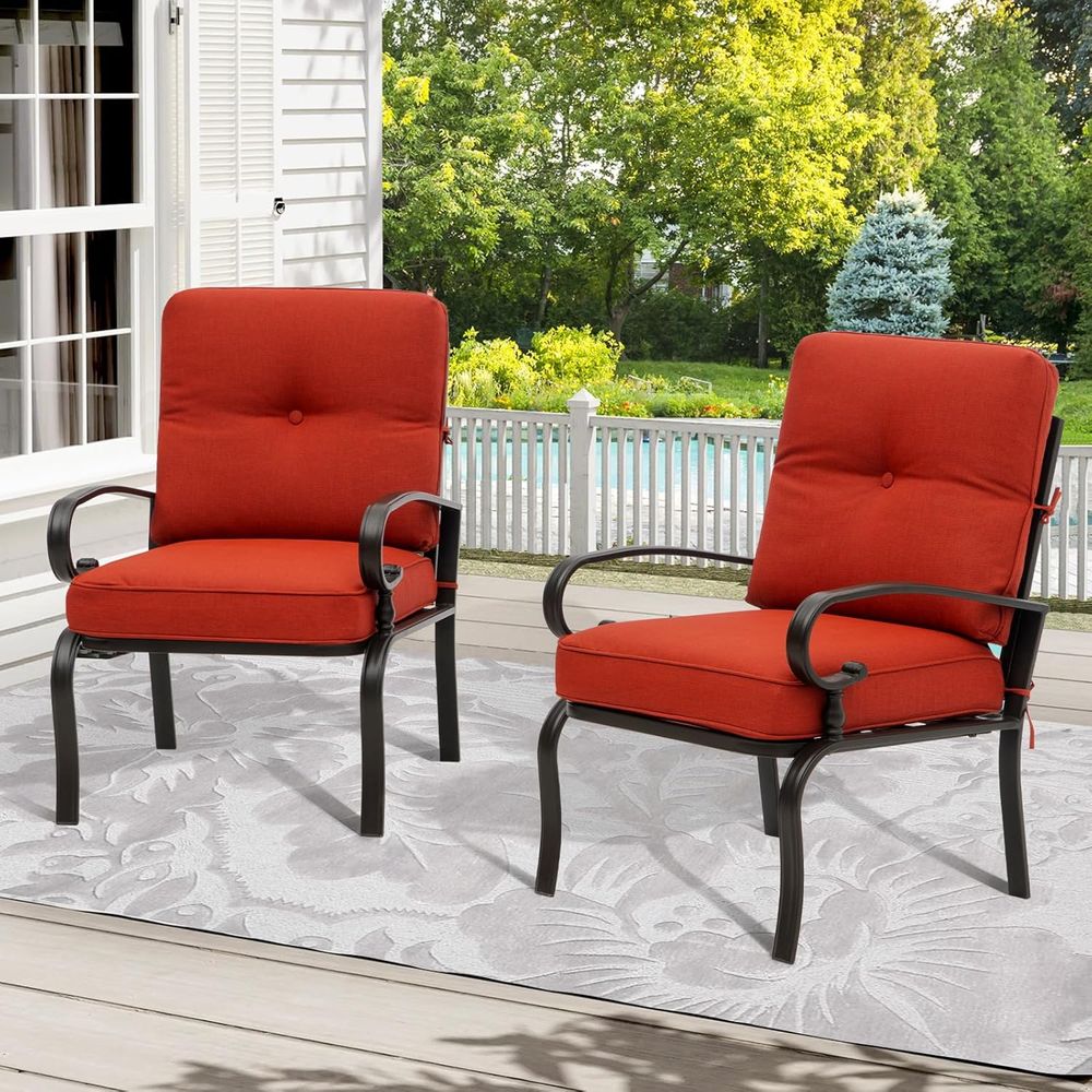 Red Outdoor Patio Bistro Chair - đánh giá và giá Outdoor Furniture Dining Set