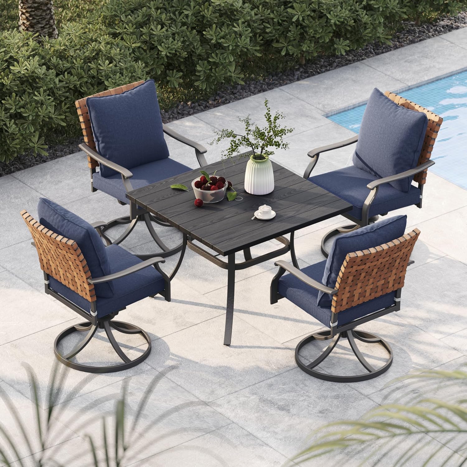 5-Piece Outdoor Dining Set, 4  - đánh giá và giá Outdoor Furniture Dining Set