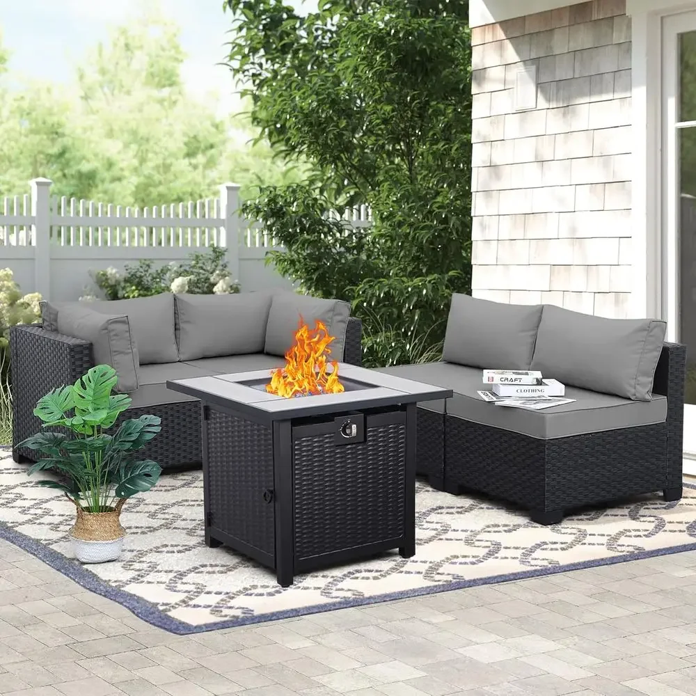 5-Piece Outdoor Patio Furnitur - đánh giá và giá Outdoor Furniture With Fire Pit Table