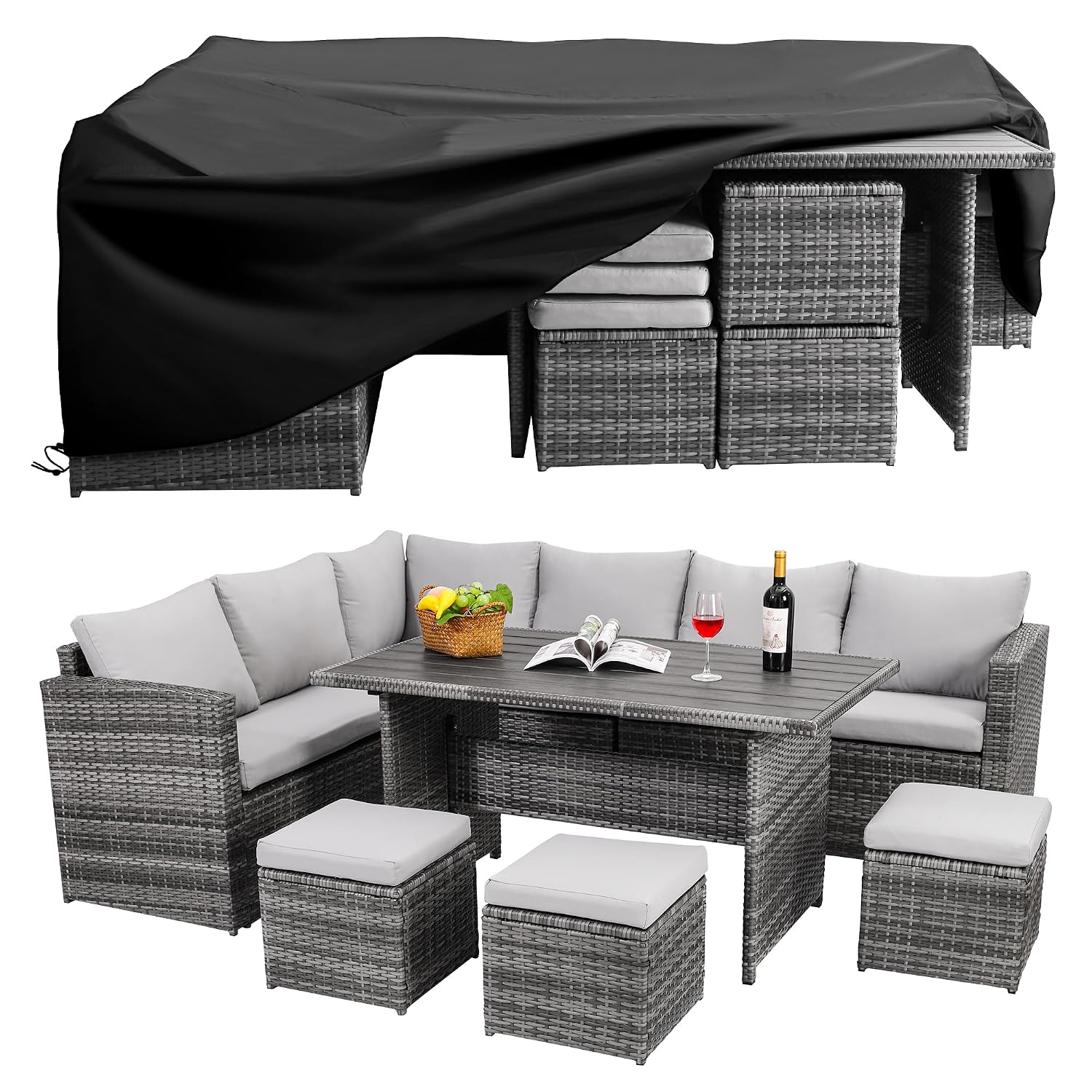 7 Piece All Weather Wicker Pat - đánh giá và giá Outdoor Furniture Dining Set