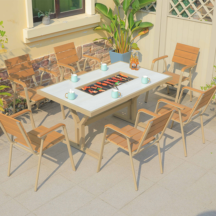 Hot Sale Cast Aluminum Fire Pi - đánh giá và giá Outdoor Furniture With Fire Pit Table