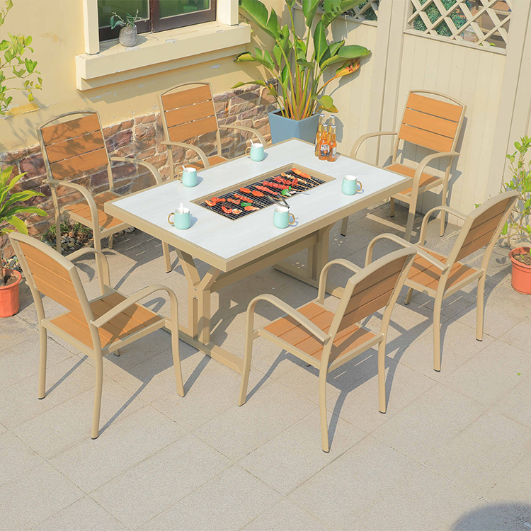 Hot Sale Cast Aluminum Fire Pi - đánh giá và giá Outdoor Furniture With Fire Pit Table