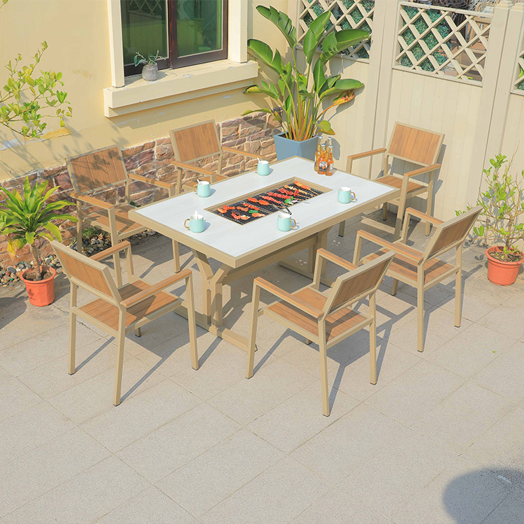 Hot Sale Cast Aluminum Fire Pi - đánh giá và giá Outdoor Furniture With Fire Pit Table