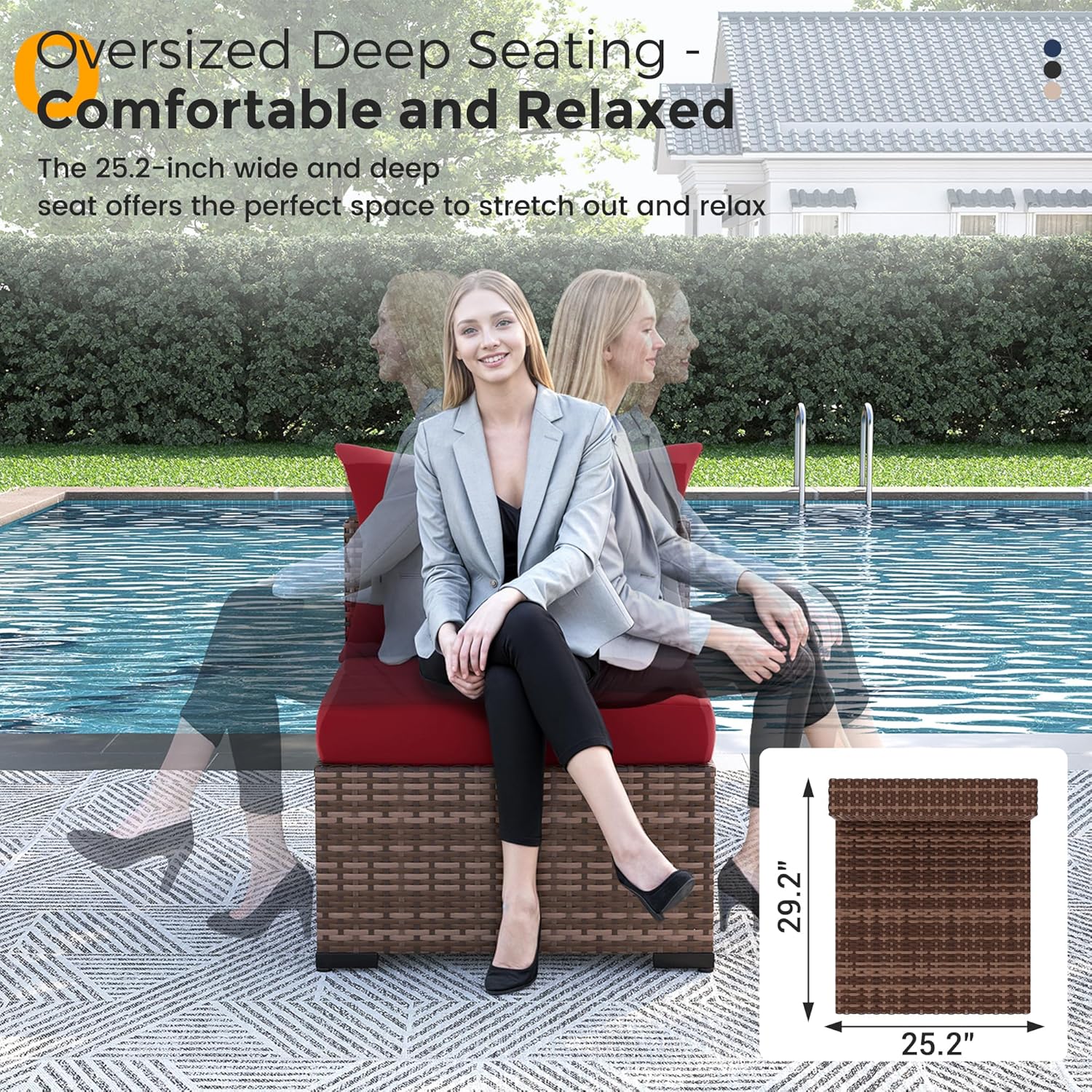 8pc All-Weather Wicker Section - đánh giá và giá Outdoor Furniture With Fire Pit Table