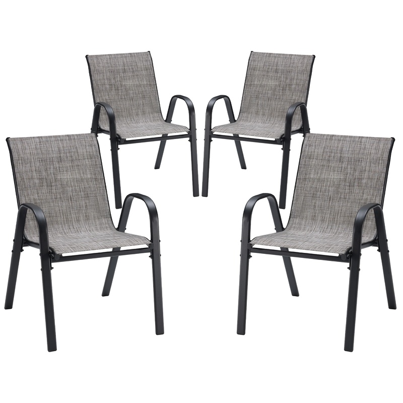 Stackable Outdoor Dining Chair - đánh giá và giá Outdoor Furniture Dining Set