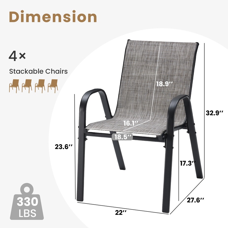 Stackable Outdoor Dining Chair - đánh giá và giá Outdoor Furniture Dining Set