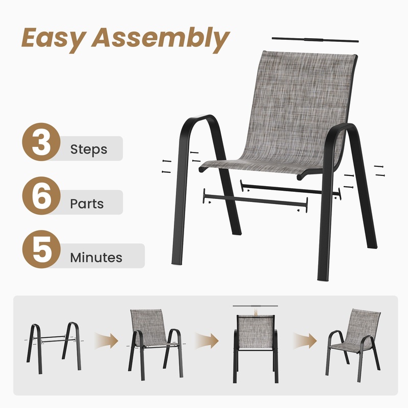 Stackable Outdoor Dining Chair - đánh giá và giá Outdoor Furniture Dining Set