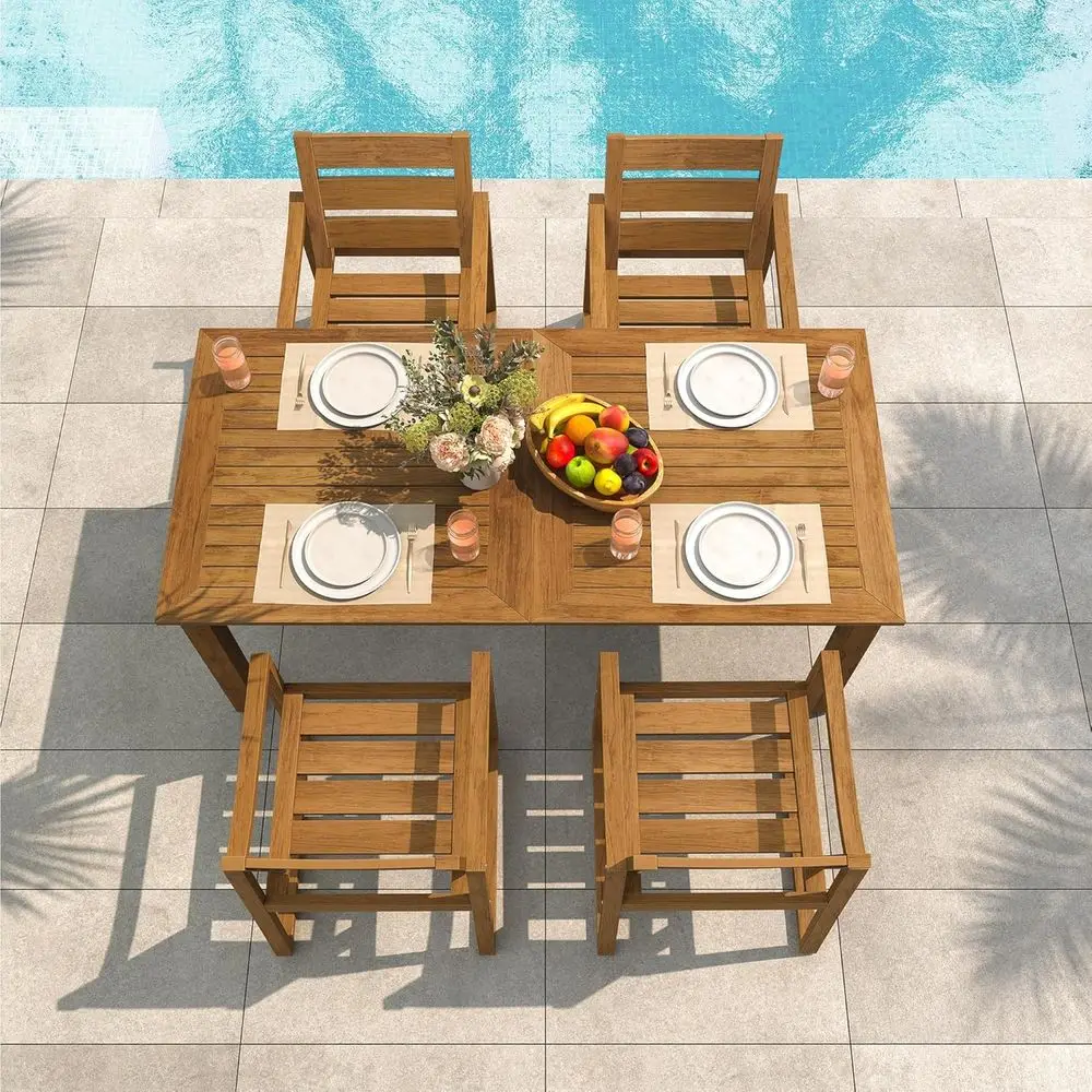 5-Piece Outdoor Dining Set, Pa - đánh giá và giá Outdoor Furniture Oil