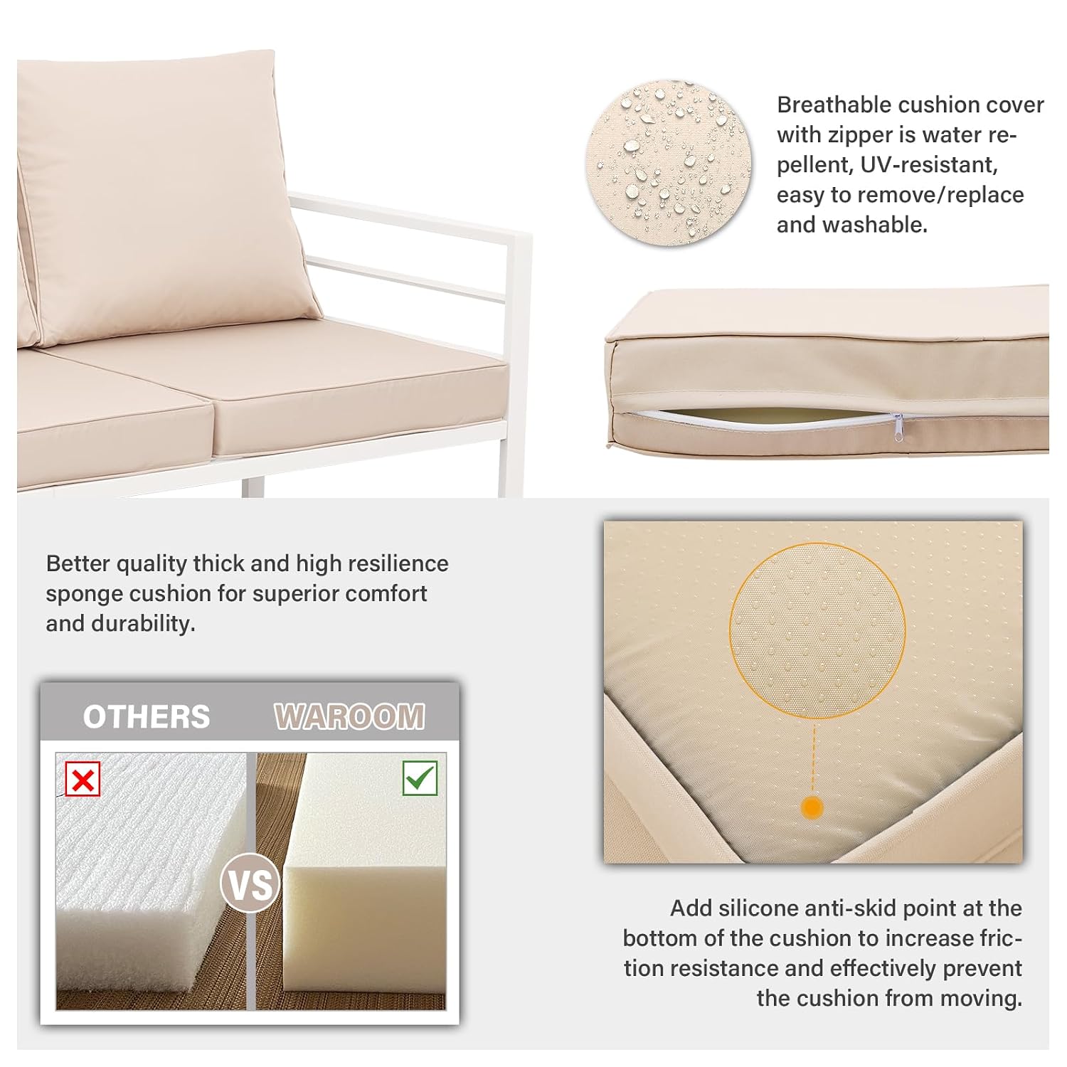 Patio Furniture Set 4 Pieces O - đánh giá và giá Outdoor Furniture No Cushions