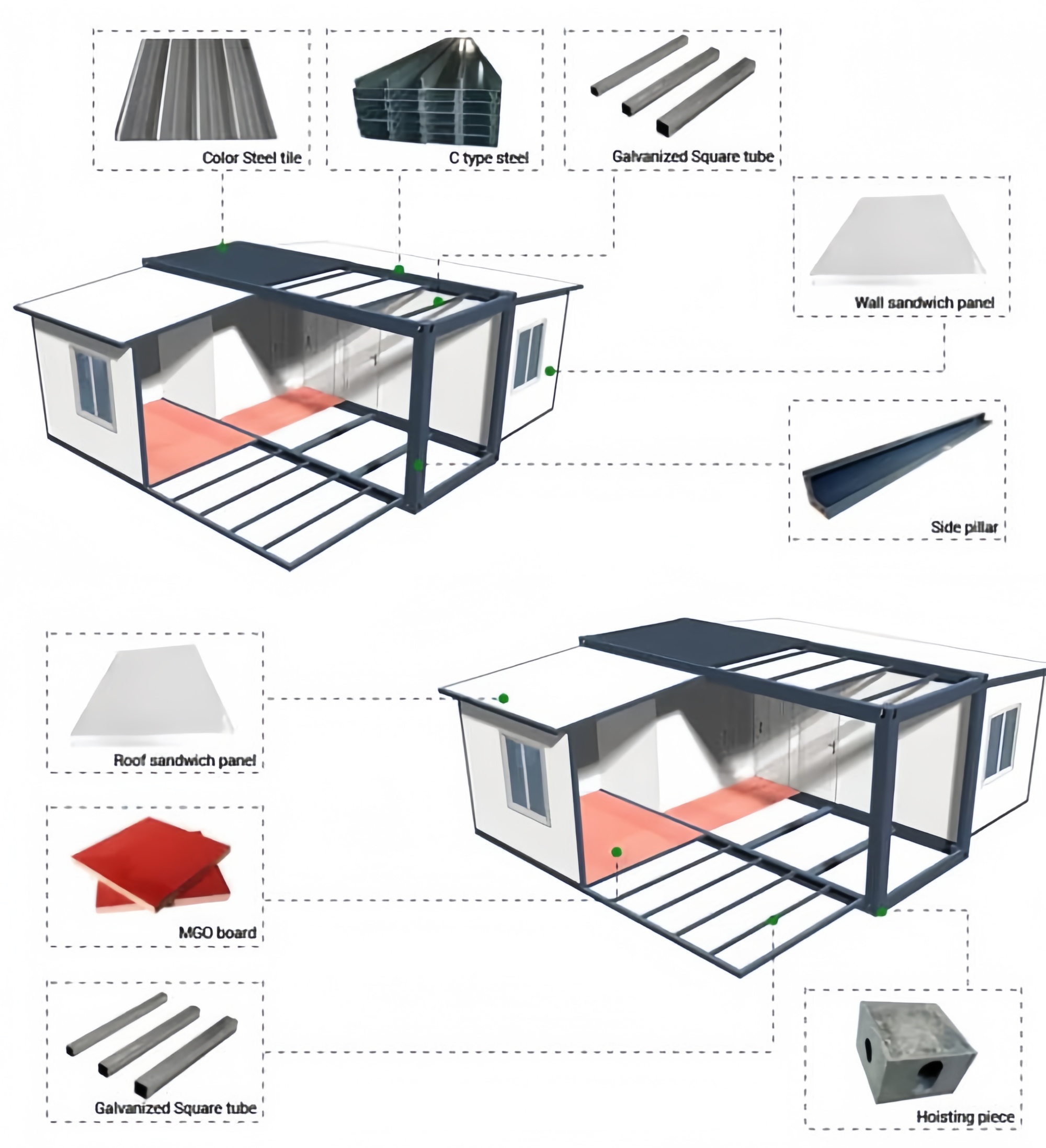 40FT Expandable Modular Prefab - đánh giá và giá Outdoor Furniture Metal