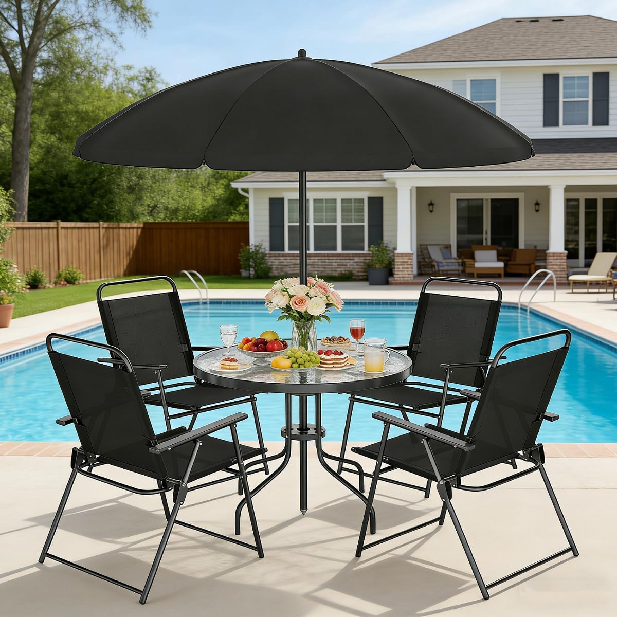 6-Piece Outdoor Patio Dining S - đánh giá và giá Outdoor Furniture Dining Set