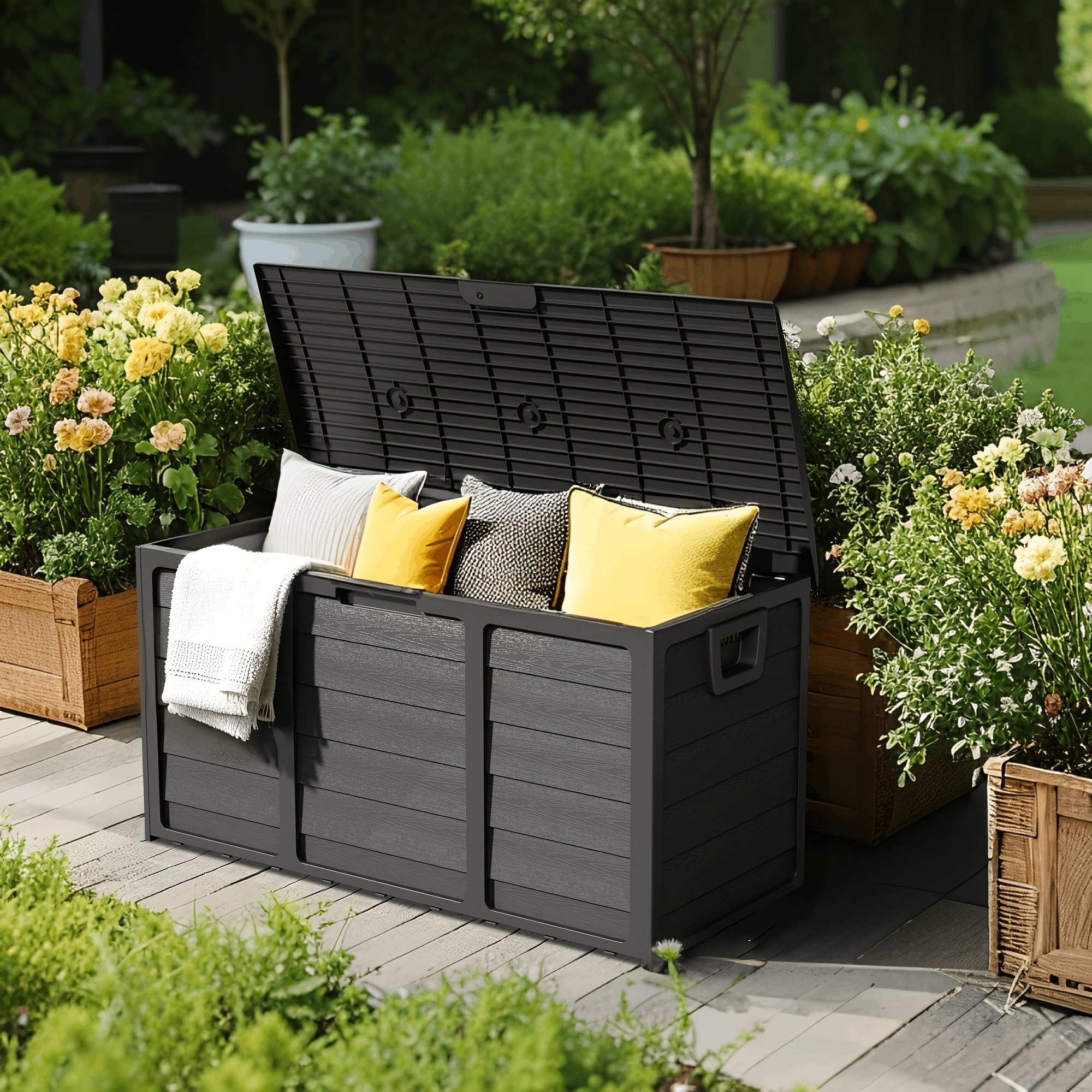 Weatherproof Resin Storage, 75 - đánh giá và giá Outdoor Furniture Metal
