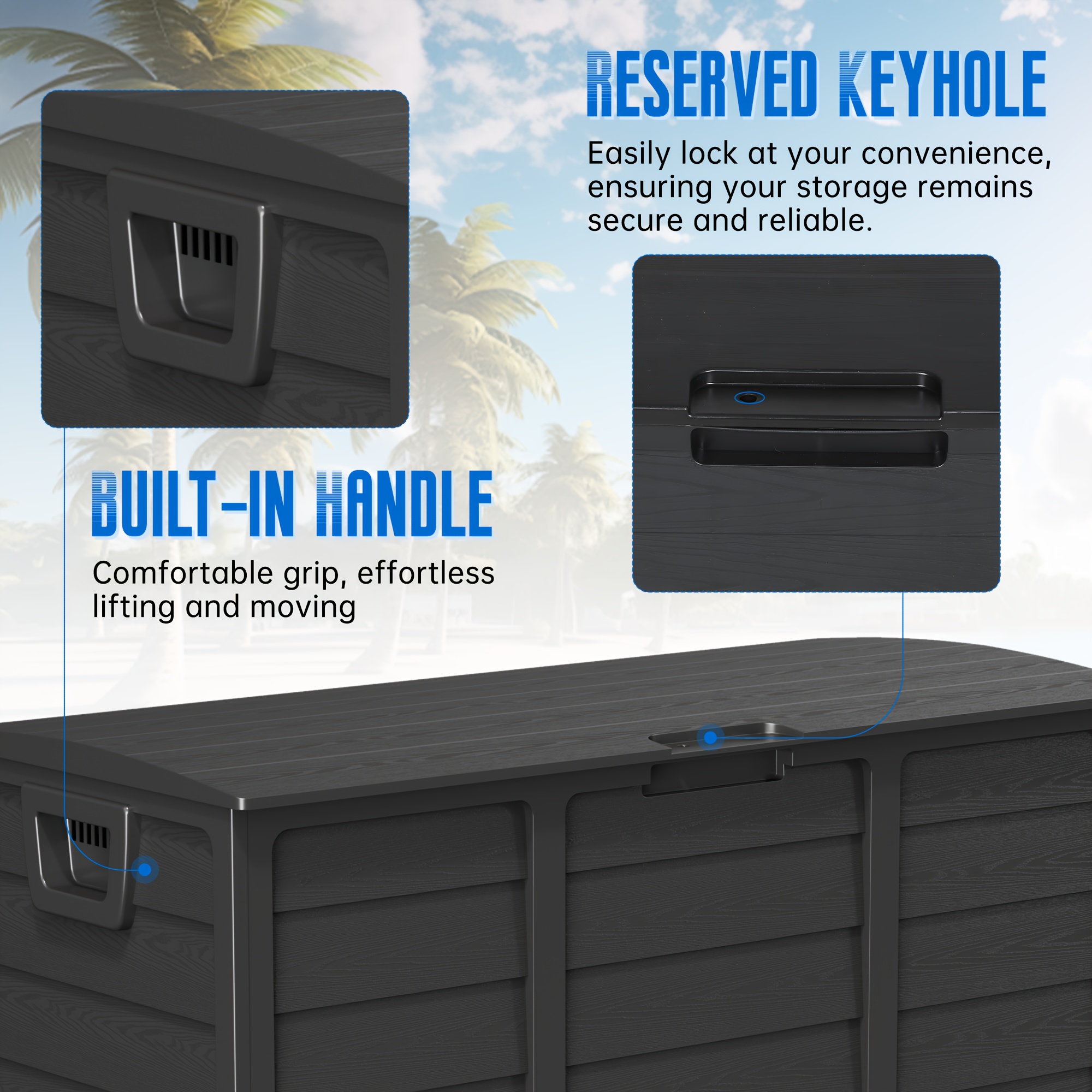 Weatherproof Resin Storage, 75 - đánh giá và giá Outdoor Furniture Metal