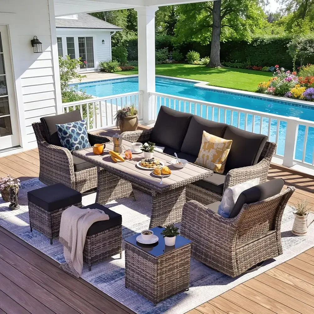 7-Piece Outdoor Patio Furnitur - đánh giá và giá Outdoor Furniture Dining Set