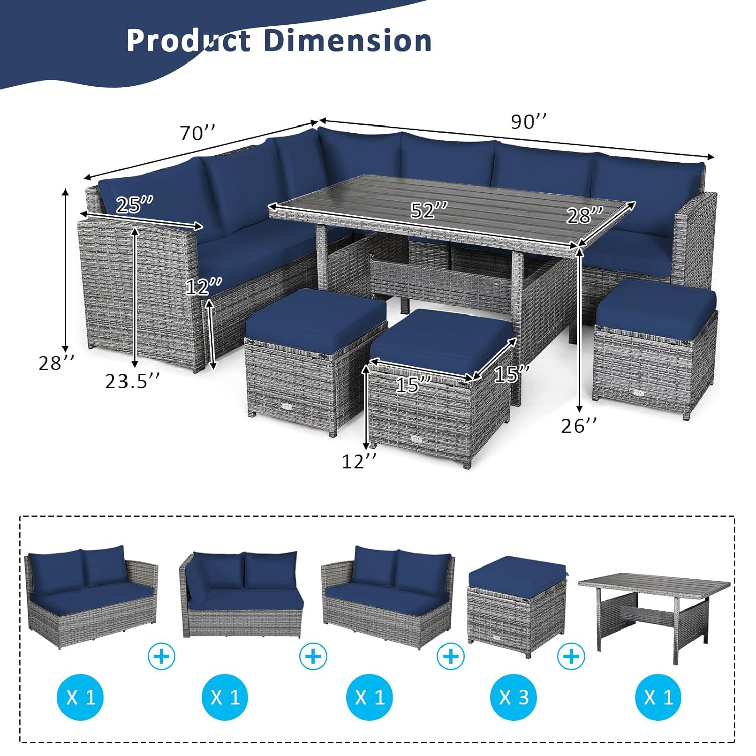 7 Piece All Weather Wicker Pat - đánh giá và giá Outdoor Furniture Dining Set