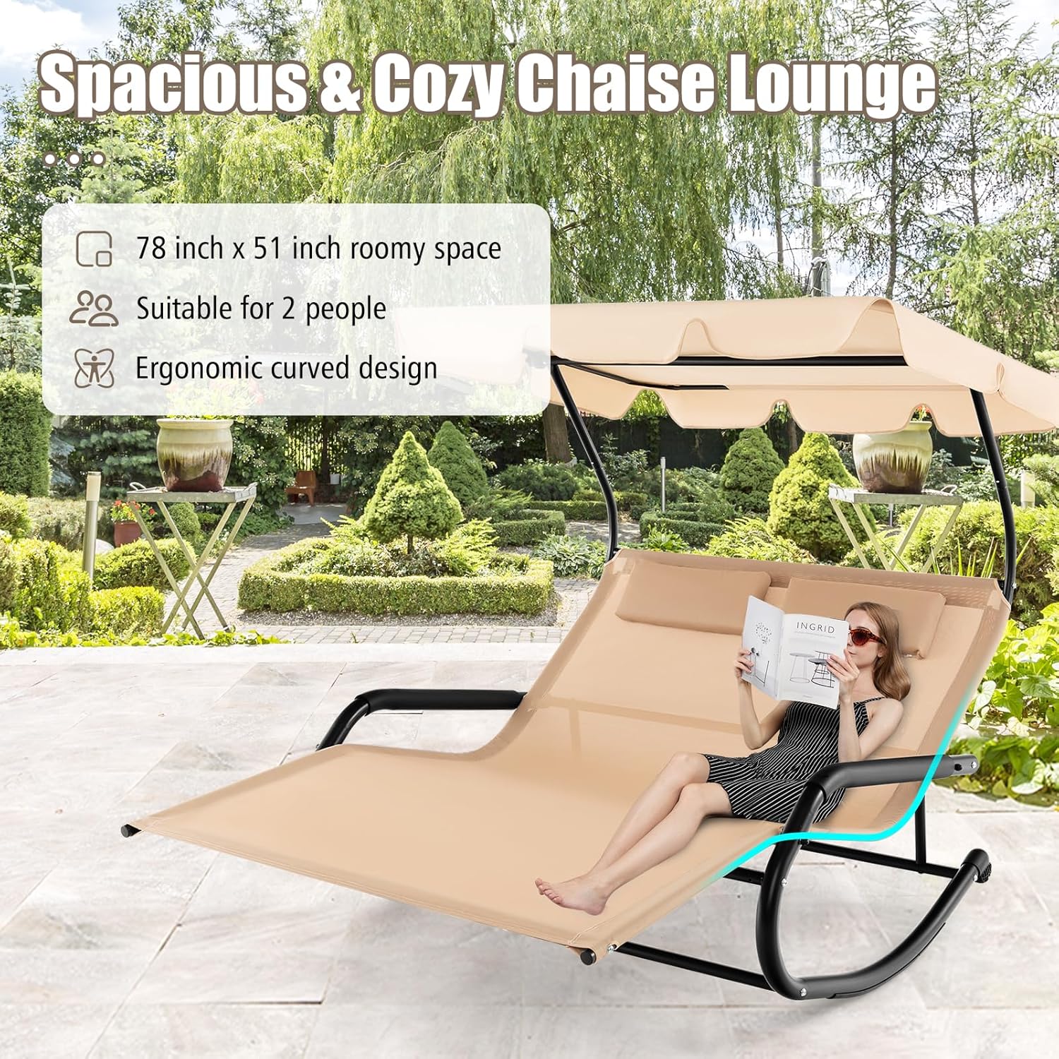 2 Person Adjustable Canopy Lou - đánh giá và giá Outdoor Furniture Xl