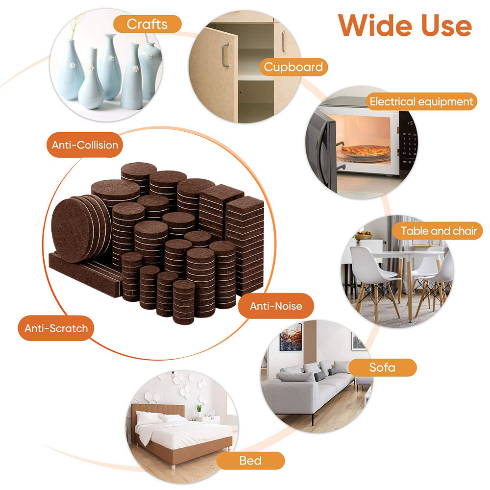 300PCS Felt Chair Leg Pads, Va - đánh giá và giá Outdoor Furniture Leg Protectors