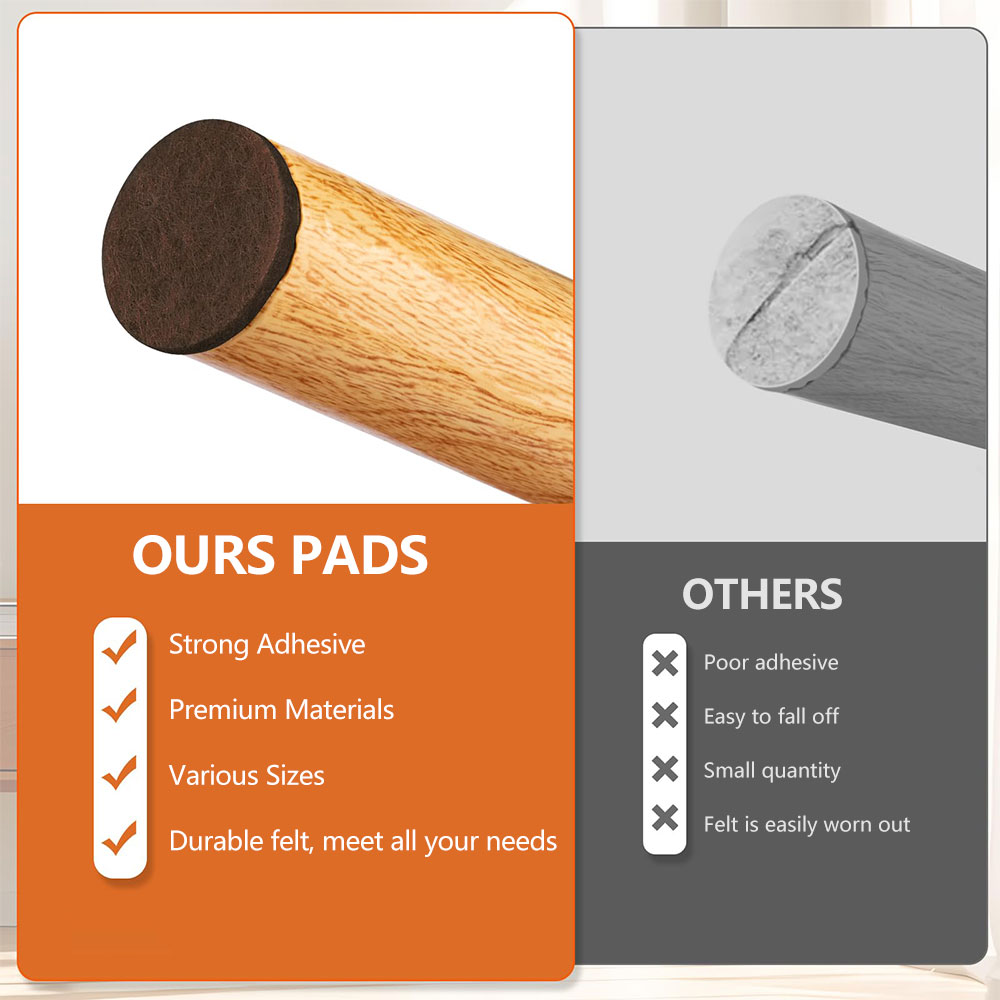 300PCS Felt Chair Leg Pads, Va - đánh giá và giá Outdoor Furniture Leg Protectors