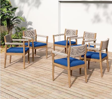 Braided Acacia Wood Outdoor Di - đánh giá và giá Outdoor Furniture Dining Set