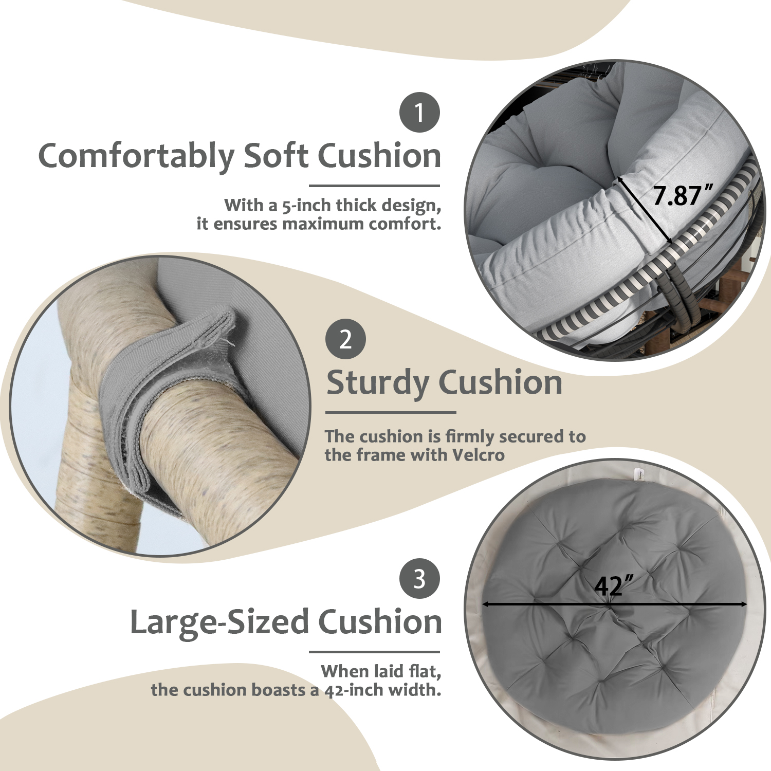 Swivel Papasan Chair, Outdoor  - đánh giá và giá Outdoor Furniture No Cushions