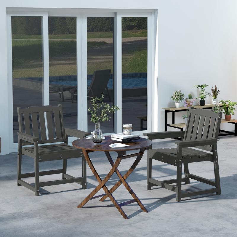2 Piece All-Weather Patio Chai - đánh giá và giá Outdoor Furniture Dining Set