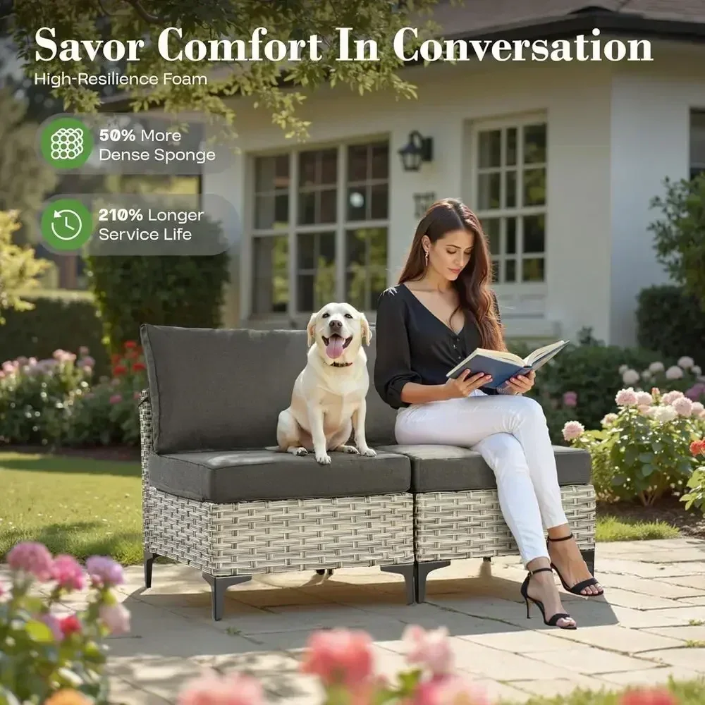6-Piece Outdoor Wicker Patio F - đánh giá và giá Outdoor Furniture With Fire Pit Table