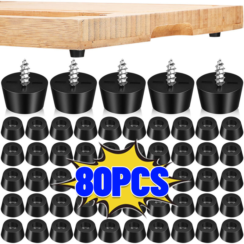 80/8Pcs Black Rubber Feet Pads - đánh giá và giá Outdoor Furniture Leg Protectors
