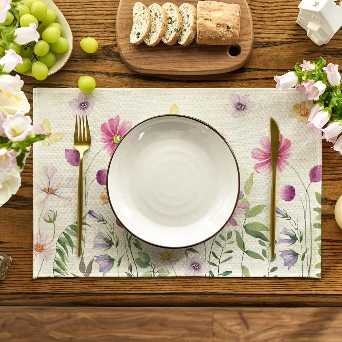 4Pcs, Watercolor Wildflower Bu - đánh giá và giá Outdoor Furniture Dining