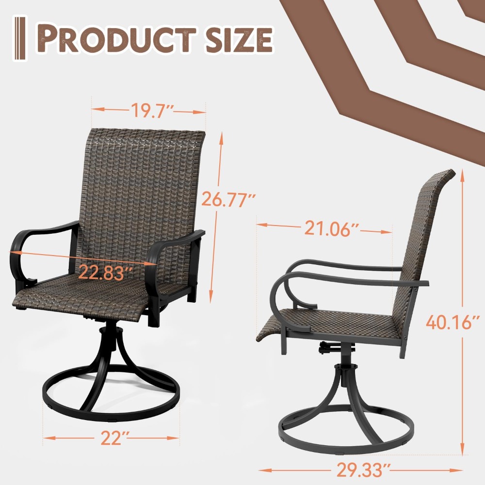 Heavy Duty Wicker Swivel Patio - đánh giá và giá Outdoor Furniture Xl