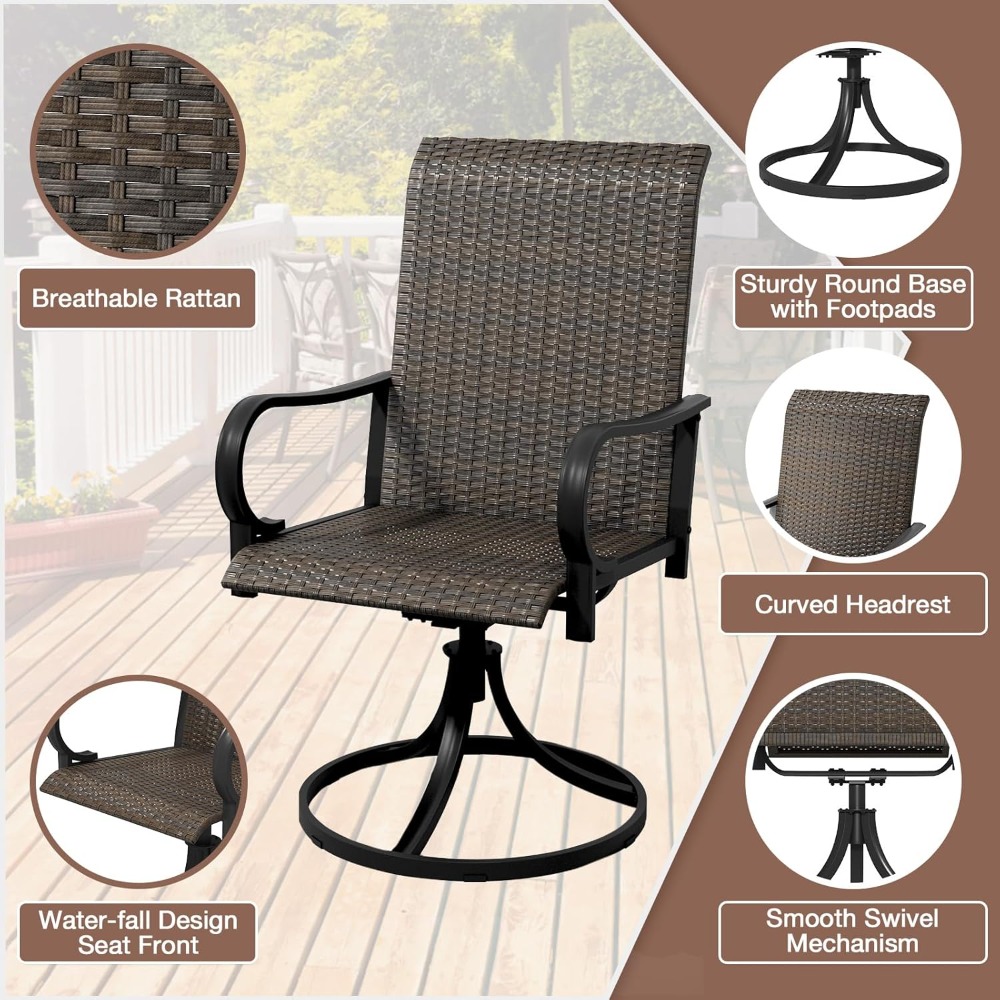 Heavy Duty Wicker Swivel Patio - đánh giá và giá Outdoor Furniture Xl
