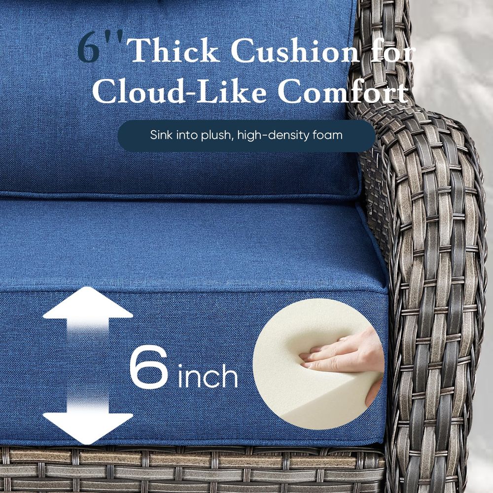 Luxury 6 Thick Cushioned Outdo - đánh giá và giá Outdoor Furniture Zone