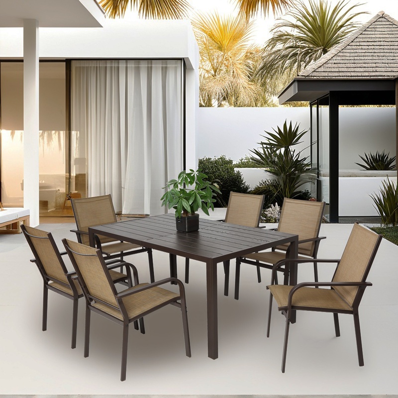 7-Piece Outdoor Patio Dining S - đánh giá và giá Outdoor Furniture Dining Set